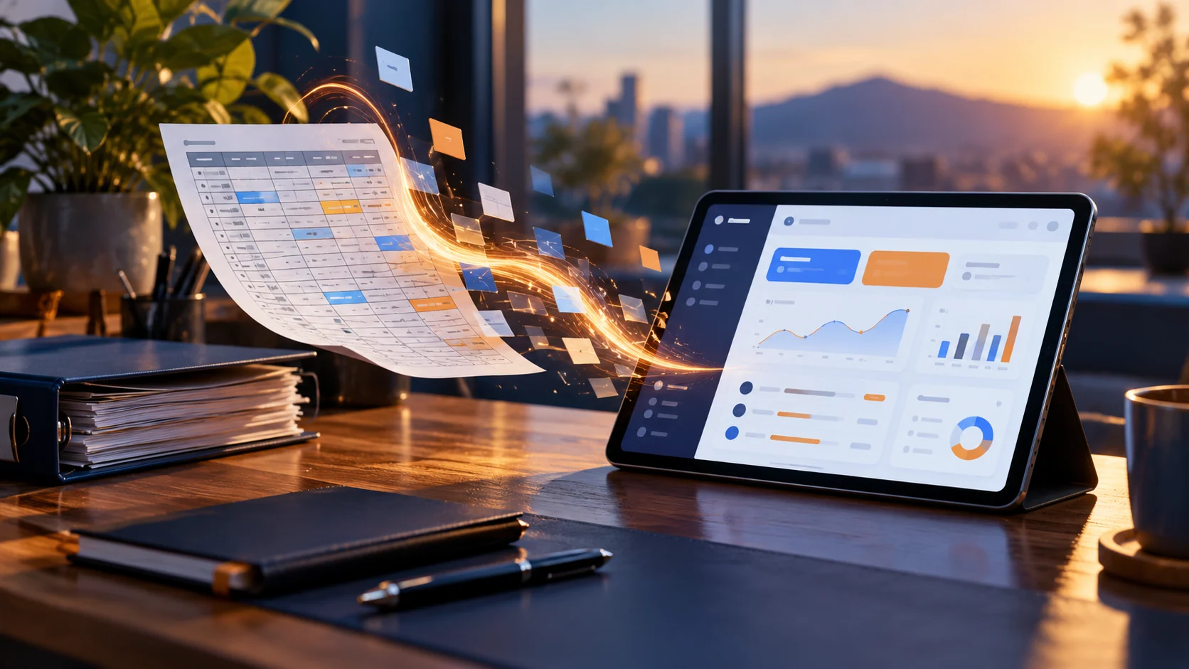 Un tableau de données se transforme en interface d’application.